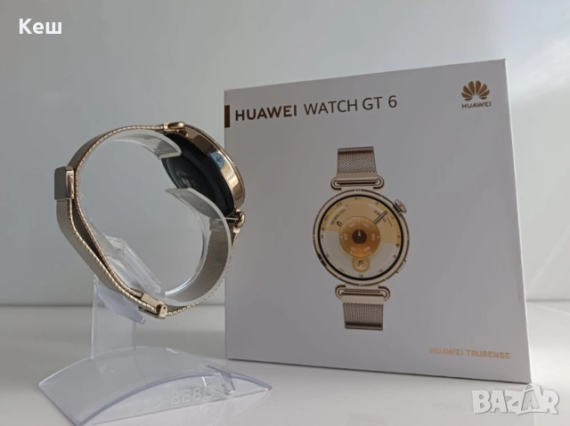 Смарт часовник Huawei Watch GT 6 41mm (златист чисто нов), снимка 2 - Смарт часовници - 54631309