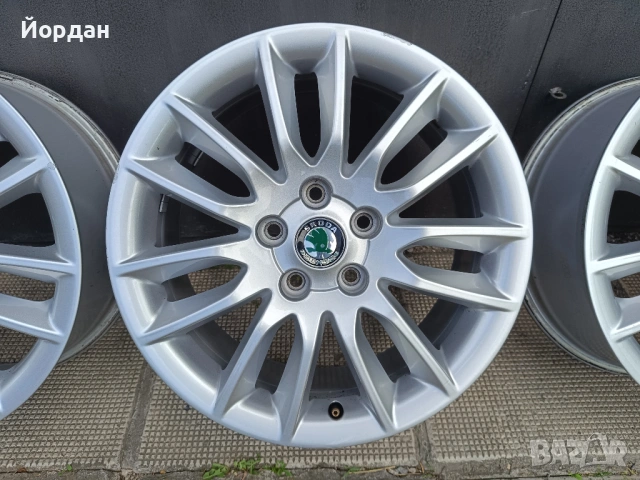 ОРИГИНАЛНИ джанти 17 ' цола 5x112 7J Skoda Octavia / Шкода Октавия АУДИ VW Seat, снимка 8 - Гуми и джанти - 54527300