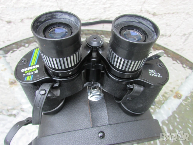 Японски бинокъл Chinon 7-15×35, снимка 15 - Екипировка - 54397993