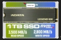  1TB SSD ADATA Legend 800 NVMe 1.4 ALEG-800-1000GCS на 150 дни 98% здраве диск лаптоп, снимка 1