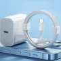 Apple 20W USB-C Fast Charger комплект с Lightning кабел – Бързо зареждане за iPhone, снимка 9