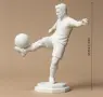 3d Футболист футбол бяла акрилна фигурка топер за украса торта игра декор, снимка 2