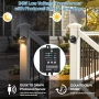HIBOITEC Димируеми градински лампи, сензор от здрач до зори, таймер, IP67, (6 броя), снимка 3