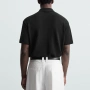 ZARA плетена мрежеста мъжка риза с къс ръкав M-L, снимка 6