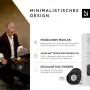 LARS NYSØM електрическа мелница за сол и пипер , автоматична с регулируема мелачка – Черно/Бяло, снимка 2