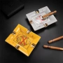 OpusX Society пепелник за пури – керамичен, 4 места, бял/жълт, снимка 1