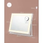 Огледало за грим SONGMICS, 15 LED крушки, с портове за зареждане, тъч контрол, 3 цвята на светлината, снимка 5