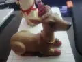 две декоративни фигурки котка и еленче, снимка 1