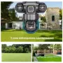 12MP HD Smart 4G Соларна Камера Три Обектива PTZ 3 Екранни PIR Камери за Разпознаване на Човек , снимка 4