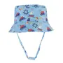 Бебешка шапка тип bucket за момче светлосиня с корабчета_1248864, снимка 2