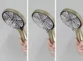 Душ система - пита и ръчен душ (матово злато brushed gold), снимка 3