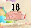 0-9 цифра число години черна свещ за рожден ден торта украса, снимка 2