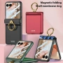 GKK за Motorola Razr 70 Ultra Магнитен Калъф със Защита на Пантата, Въртяща Халка и Скрийн Протектор, снимка 1