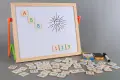 Дървена магнитна дъска ВЕГА с българската азбука - 2 в 1, снимка 3