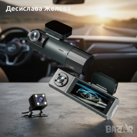 Видеорегистратор Vehicle BlackBox DVR FULL HD 1080 + задна камера, снимка 3 - Комплекти за видеонаблюдение - 54391910