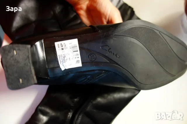 нови кожени ботуши Clarks, 40ти номер, снимка 4 - Дамски ботуши - 55468152