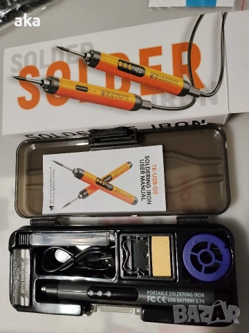 Безжичен поялник Solderig iron LED ДИСПЛЕЙ+LED ОСВЕТЛЕНИЕ нов , снимка 5 - Друга електроника - 54620929