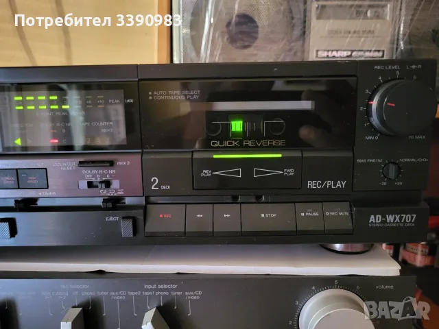ДЕК AIWA AD-WX707 със защитното фолио на капака, снимка 2 - Декове - 55545740