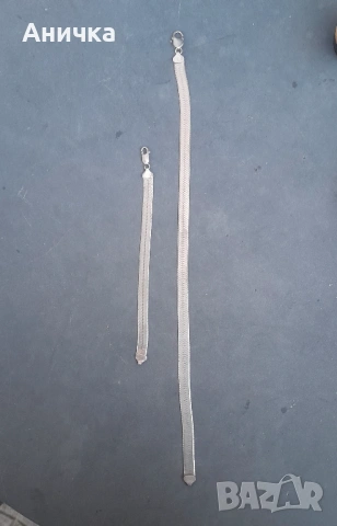 Сребърен комплект, печат 925 от Гърция - 50гр., снимка 2 - Колиета, медальони, синджири - 54213616