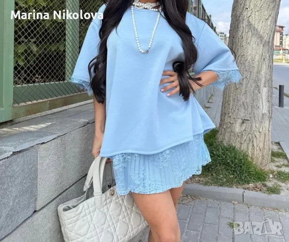Туника бебешко синъо, снимка 3 - Туники - 55493229