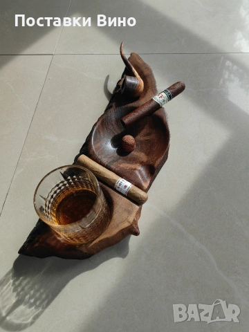 Арт пепелник за лула, пури с място за чаша