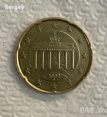 20 евроцента Германия 2003.Euro cent, снимка 2 - Нумизматика и бонистика - 54891353