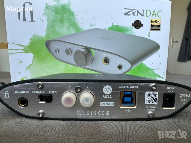 Аудиофилски DAC + усилвател iFi ZEN DAC V2, снимка 3 - Ресийвъри, усилватели, смесителни пултове - 54781197