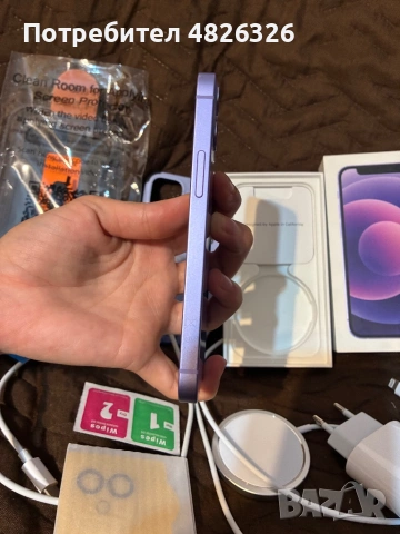 iPhone 12 mini purple лилав пълен комплект, снимка 6 - Apple iPhone - 54540376