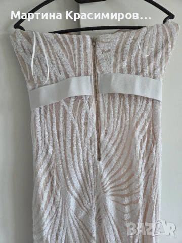 Прекрасна дълга рокля с пайети , снимка 3 - Рокли - 54352940