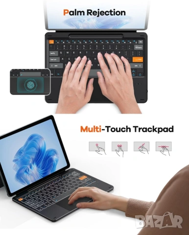 Безжична клавиатура с тъчпад за Surface Pro 12 и Copilot+, снимка 4 - Клавиатури и мишки - 50990139