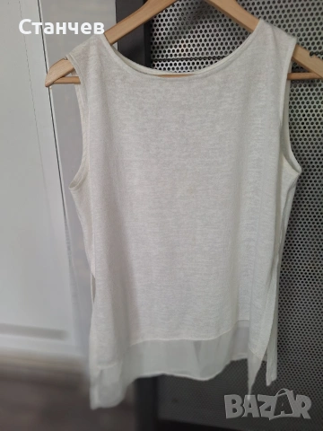 Елегантен потник Marks & Spencer с копринен ефект – Цвят Крем / Ivory, размер M / 40