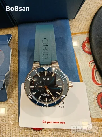 ORIS AQUIS SMALL SECOND DATE AUTOMATIC 45.5MM, снимка 4 - Мъжки - 55396305