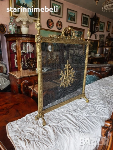 Бронзов параван за камина Луи 15, снимка 8 - Колекции - 54068243