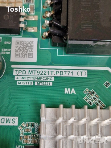 TCL 43S5K MAIN BOARD TPD.MT9221T.PB771(T) 40-MT21TB-MPC2HG MT21TB MT9221 PANEL LVU430NDJL KS9W14, снимка 2 - Части и Платки - 55136517