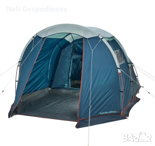 QUECHUA ★★★★★ 4.7 (2022) Палатка с рейки за къмпинг ARPENAZ 4.1, 1 спалня, 4-местна