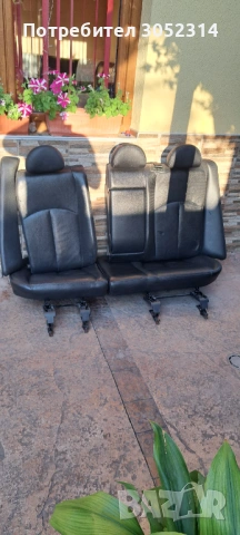 Продавам феисов черен кожен салон за mercedes w211, снимка 2 - Части - 54811506