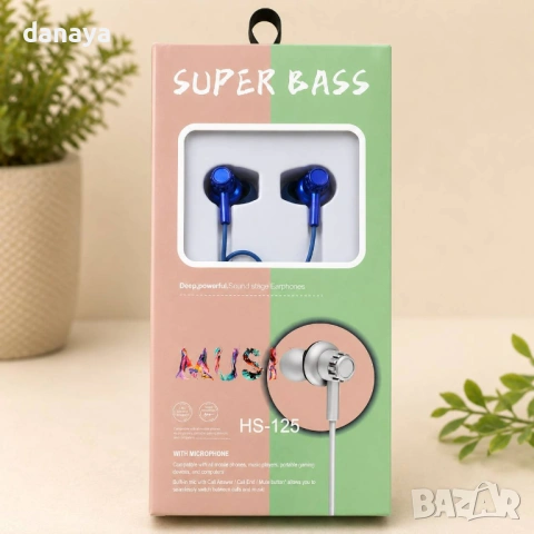 6738 Слушалки Super Bass с микрофон, HS-125, снимка 3 - Слушалки, hands-free - 54709931