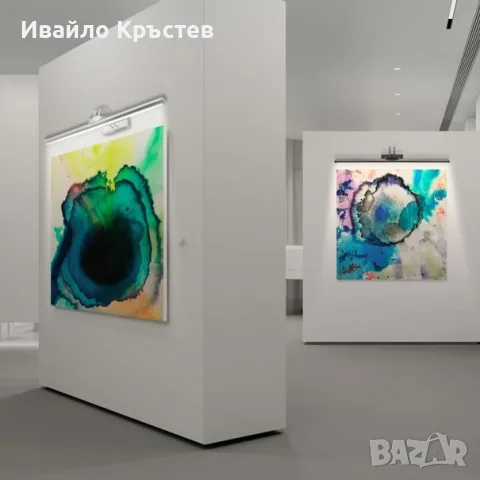 Преносима LED лампа за картини презареждаема димируема , магнитна ,сензорна с дистанционно – Никел , снимка 2 - Лед осветление - 55452411