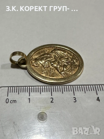 Златна висулка Богородица 14к, 8,91гр, снимка 6 - Колиета, медальони, синджири - 53978150