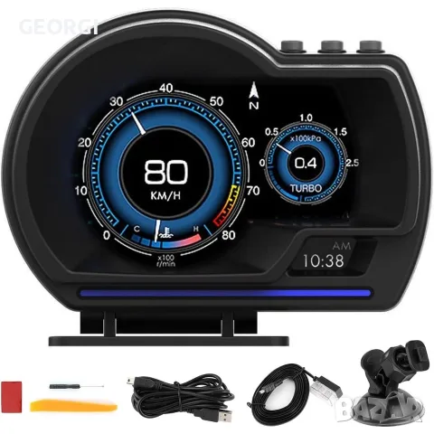 Mobilly допълнителен бордов компютър, бордов дисплей HUD A501, LCD, OBDII