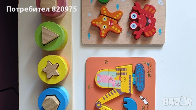 Занимателни дървени играчки за бебе, снимка 6 - Игри и пъзели - 55070711