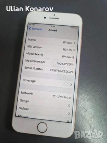 iphone 8 rosegold, снимка 7 - Apple iPhone - 54366946