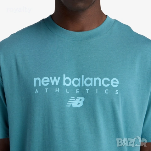Мъжка Оригинална Тениска New Balance Linear Graphic, снимка 2 - Тениски - 54378180