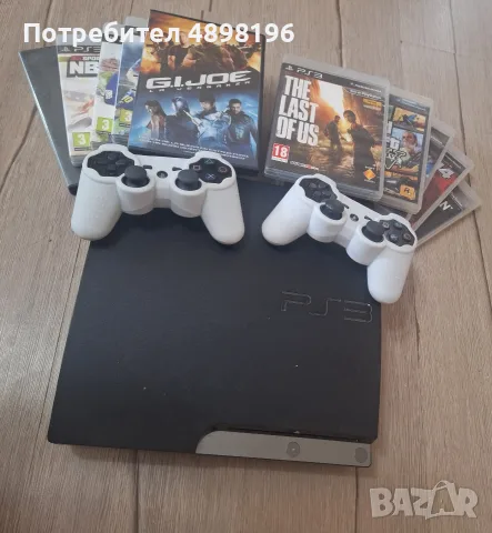 PlayStation 3 Slim 160GB + 2 Оригинални Джойстика + 10 Игри, снимка 6 - PlayStation конзоли - 55422339