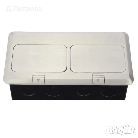 Вграден подов контакт 2x220V + 2x LAN (Ethernet)