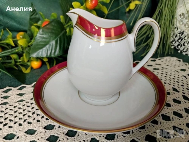 Scherzer Bavaria дебел кант бордо и красота , снимка 6 - Чаши - 54196130