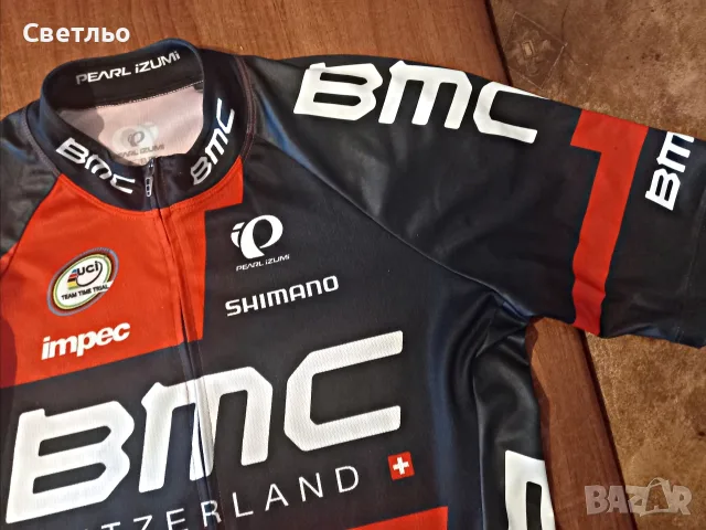 Джърси BMC Switzerland Shimano Вело екип тениска, снимка 2 - Спортни дрехи, екипи - 55338345