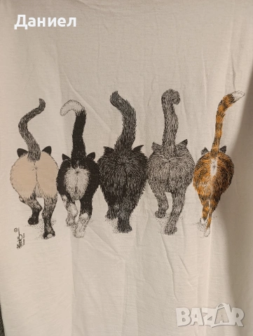 Тениска 90s Mens Cat Butt , снимка 10 - Тениски - 55004137
