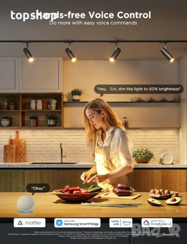 Чисто нови запечатани 4бр. Умни Крушки Govee GU10 Smart Bulb – Matter, RGBWW, WiFi & Bluetooth..., снимка 5 - Лед осветление - 54264144
