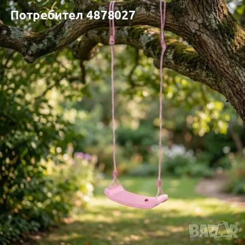 Детска градинска розова люлка – здрава, безопасна и регулируема до 75 кг, снимка 2 - Други - 55427525